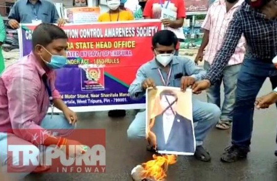 India-China faceoff : Xi Jinping’s photo burnt in Tripura in Anti-China protest row India-China faceoff : Xi Jinping’s photo burnt in Tripura in Anti-China protest row